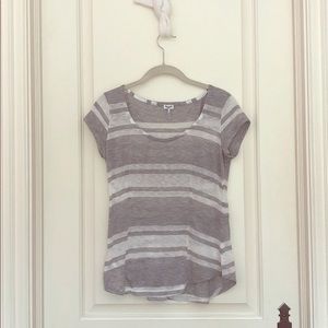 Splendid grey and white striped T-shirt